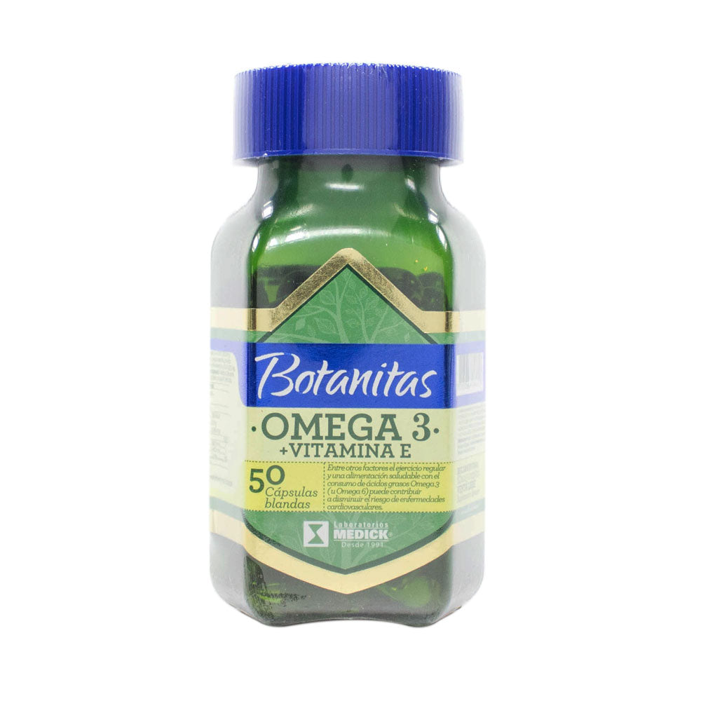 OMEGA-3 VITAMINA E BOTANITAS PERLAS FRASCO X 50 UNDS
