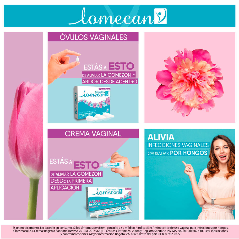 OVULOS LOMECAN ANTIMICOTICO CAJA X 3 UND