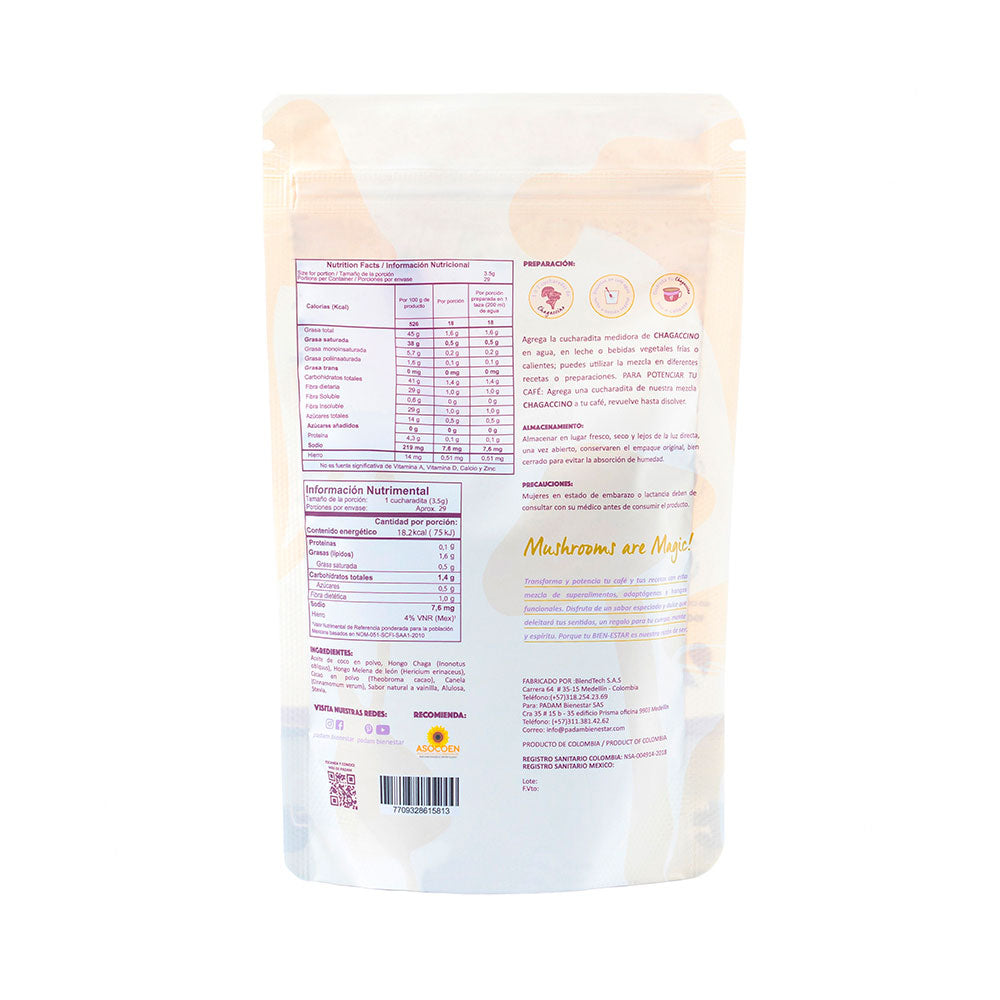 PADAM CHAGACCINO POLVO DOYPACK 100 G