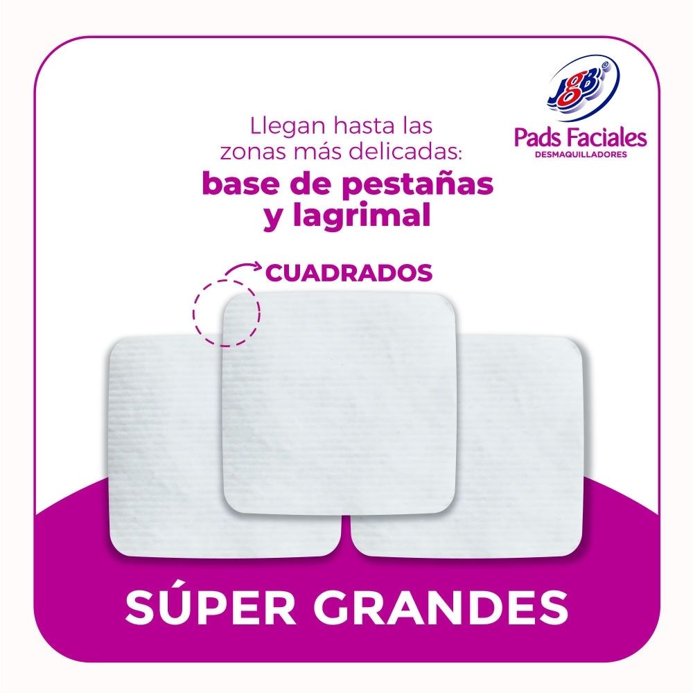 PADS FACIALES JGB DE ALGODON BOLSA X 50 UNDS