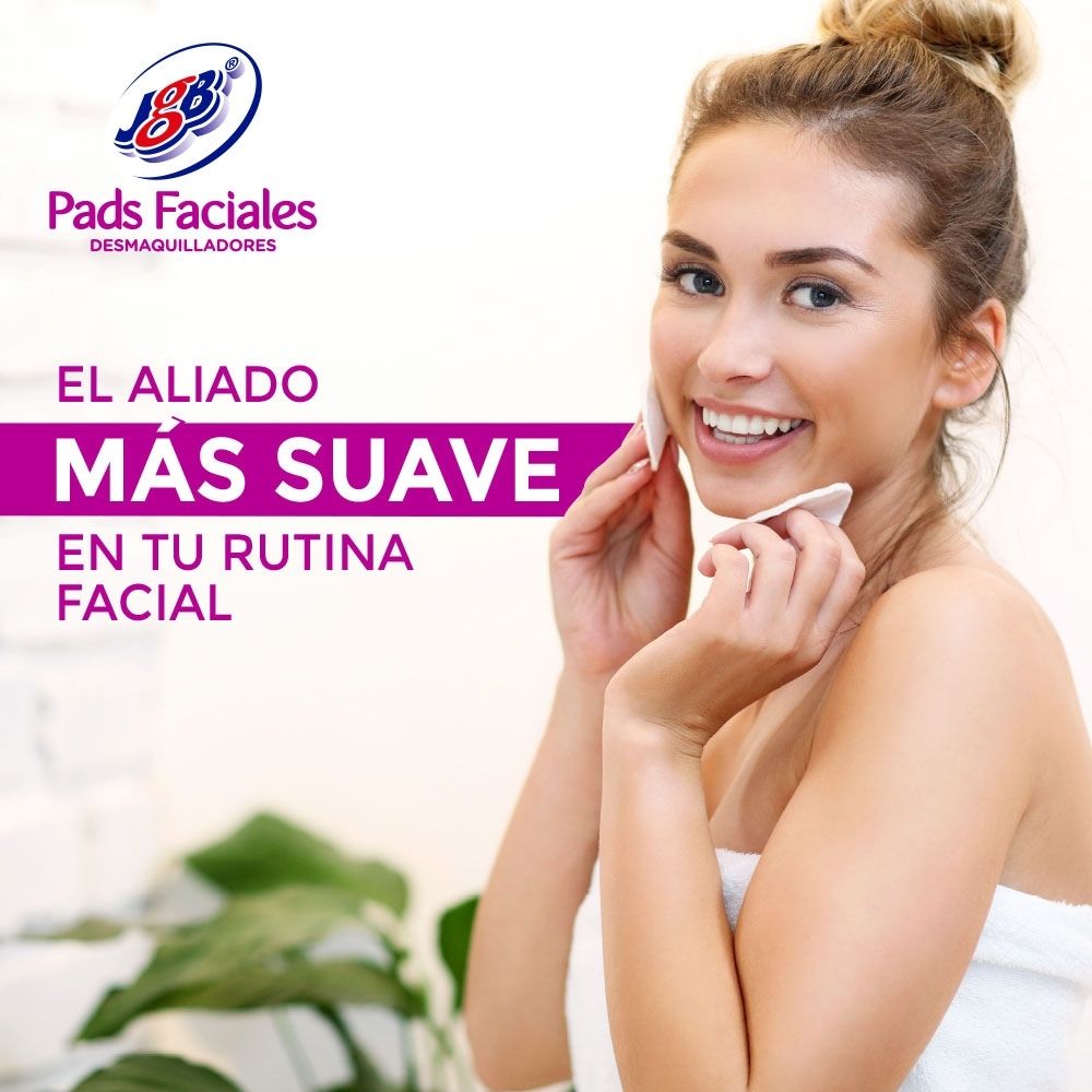 PADS FACIALES JGB DE ALGODON BOLSA X 50 UNDS