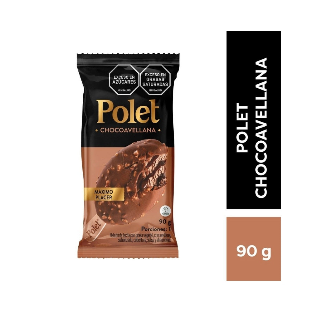PALETA POLET CREM HELADO CHOCOAVELLANA BOLSA 80 G