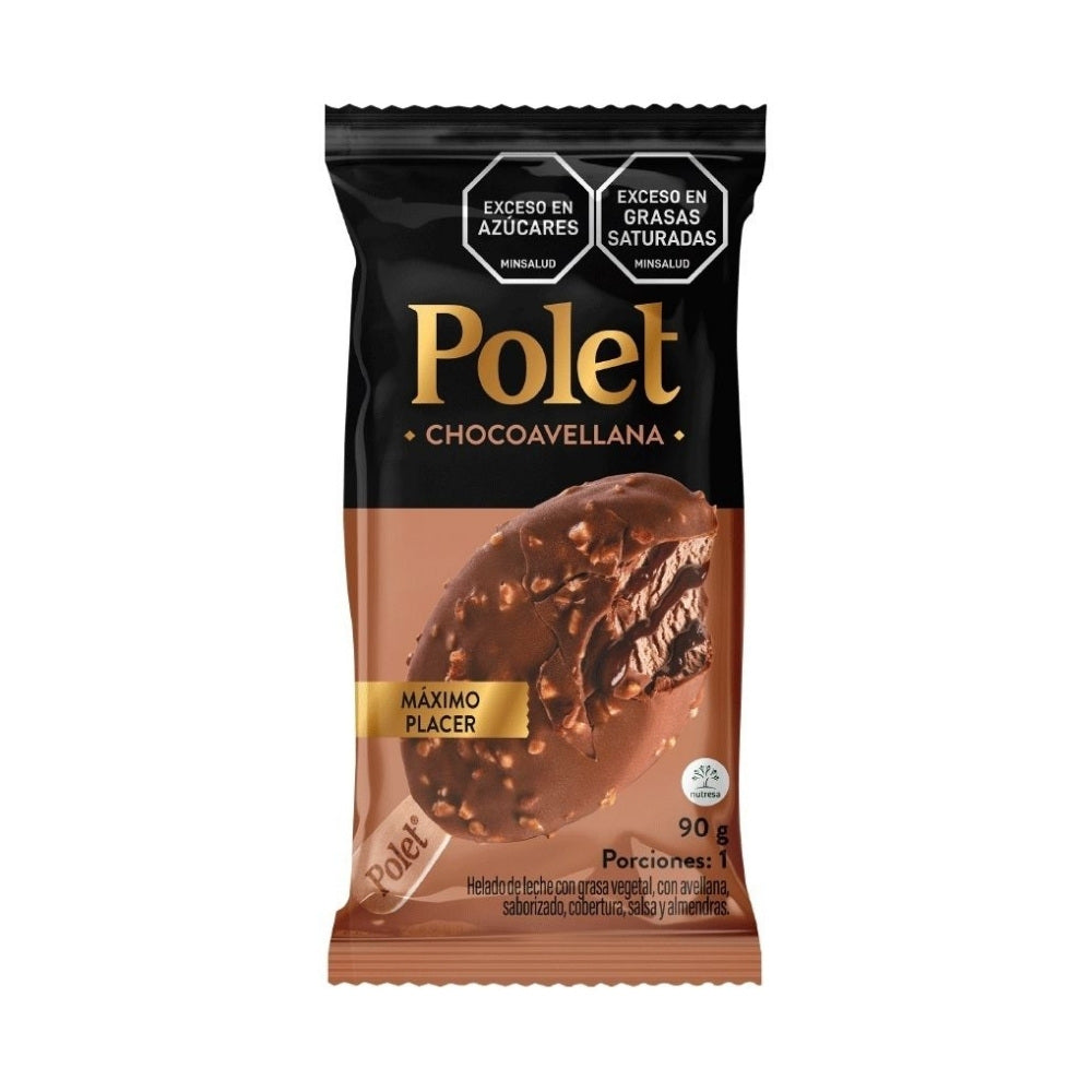 PALETA POLET CREM HELADO CHOCOAVELLANA BOLSA 80 G