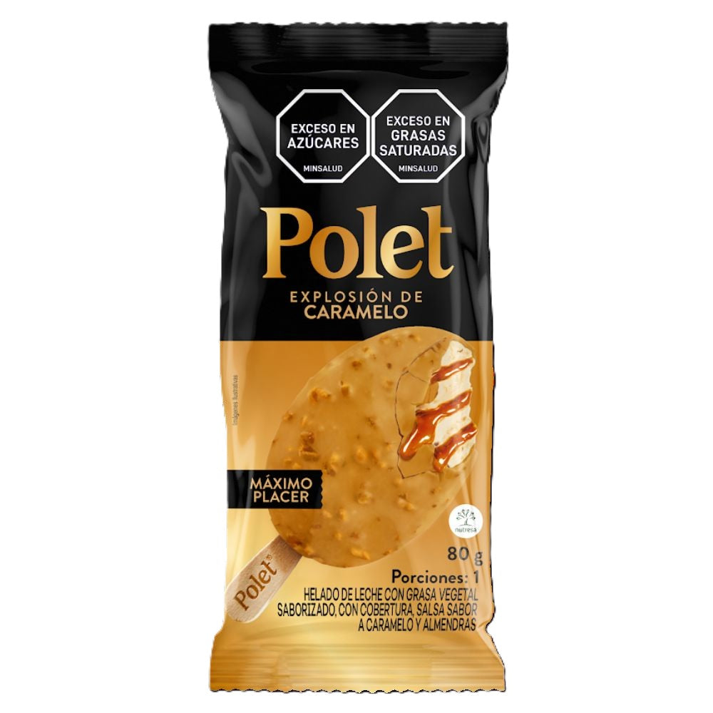 PALETA POLET CREM HELADO EXPLOSION CARAMELO BOLSA 80 G