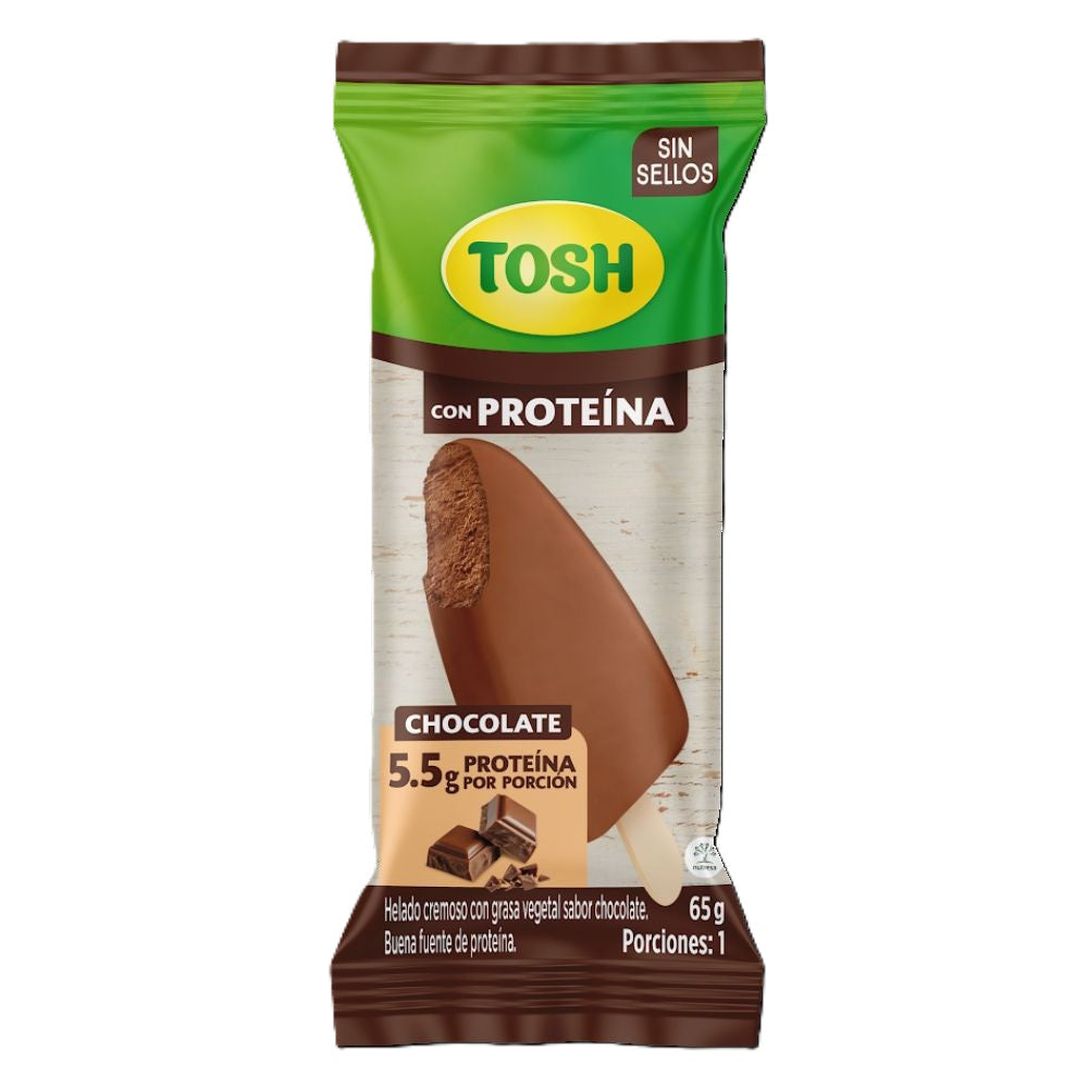 PALETA PROTEINA TOSH CREM HELADO CHOCOLATE BOLSA 65 G