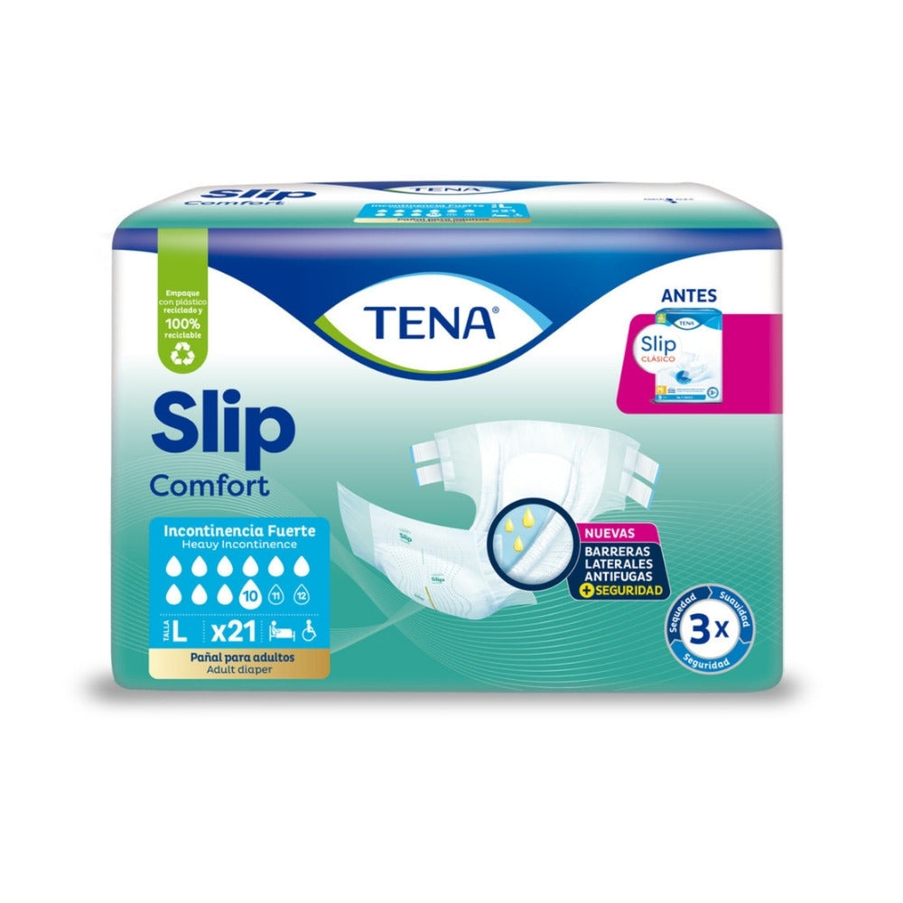 PAÑAL TENA SLIP COMFORT TALLA L BOLSA X 21 UNDS