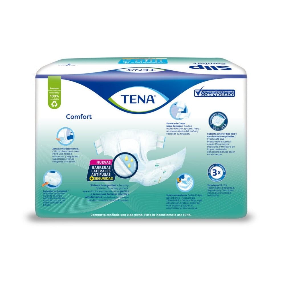 PAÑAL TENA SLIP COMFORT TALLA L BOLSA X 21 UNDS