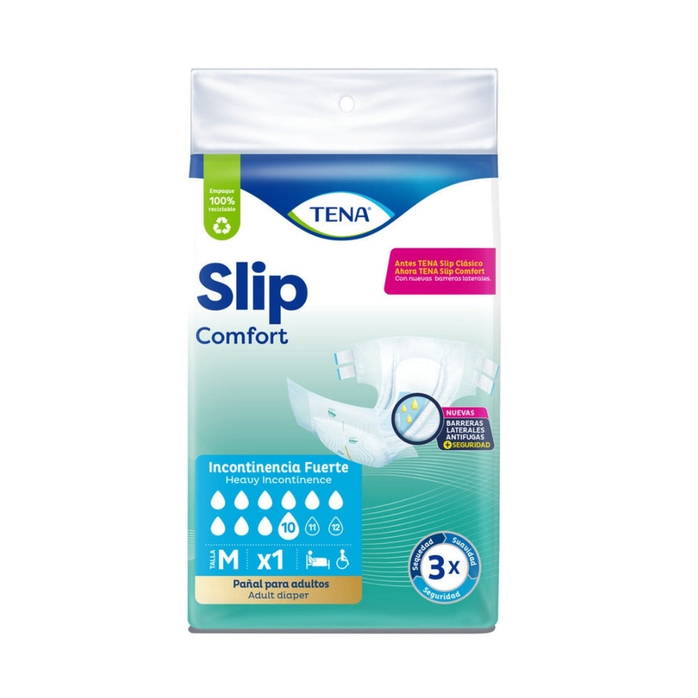 PAÑAL TENA SLIP COMFORT TALLA M BOLSA X 1 UND