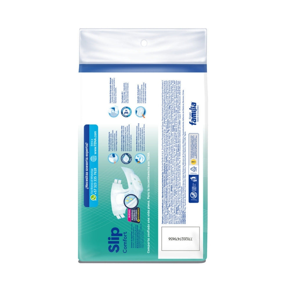 PAÑAL TENA SLIP COMFORT TALLA M BOLSA X 1 UND