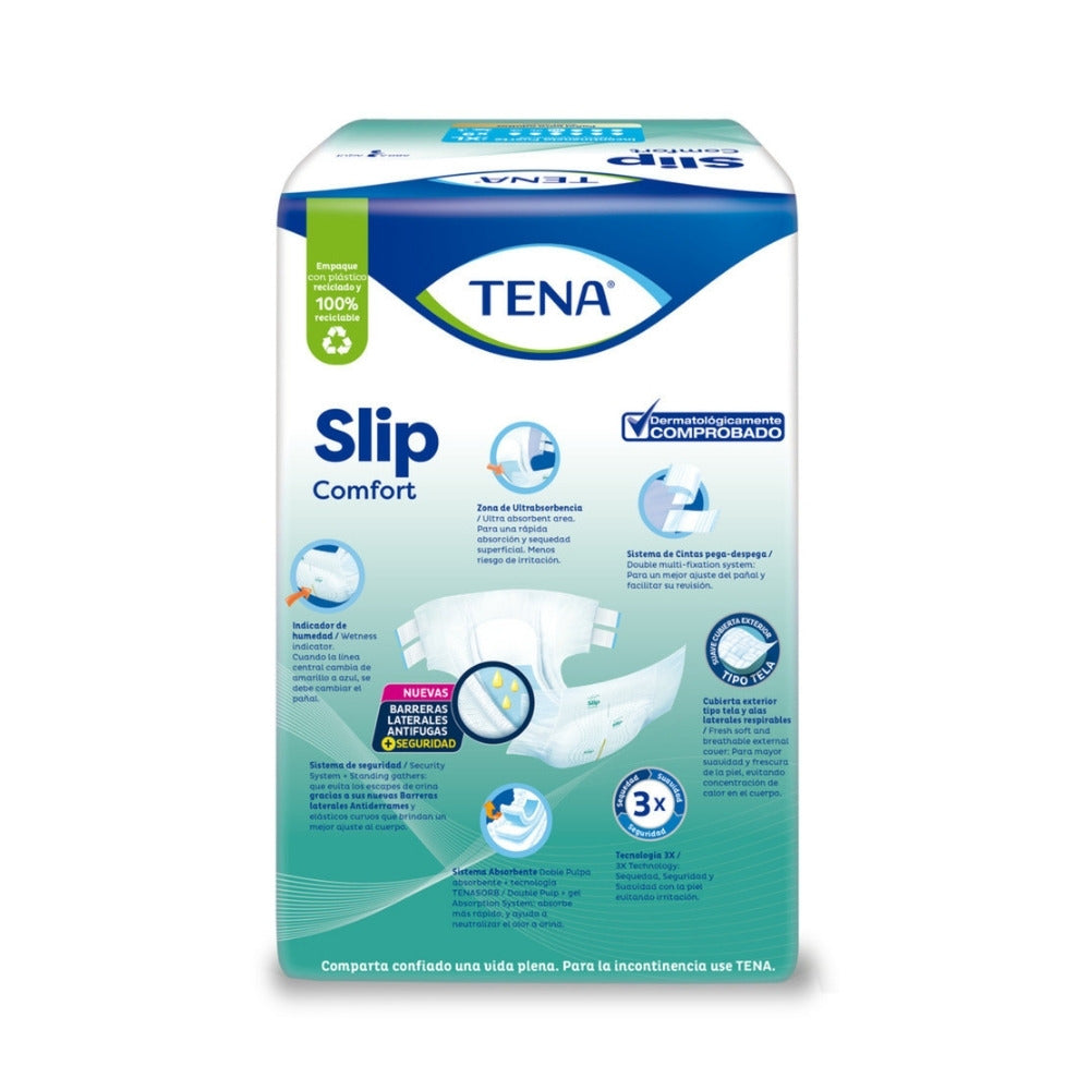 PAÑAL TENA SLIP COMFORT TALLA XL BOLSA X 9 UNDS