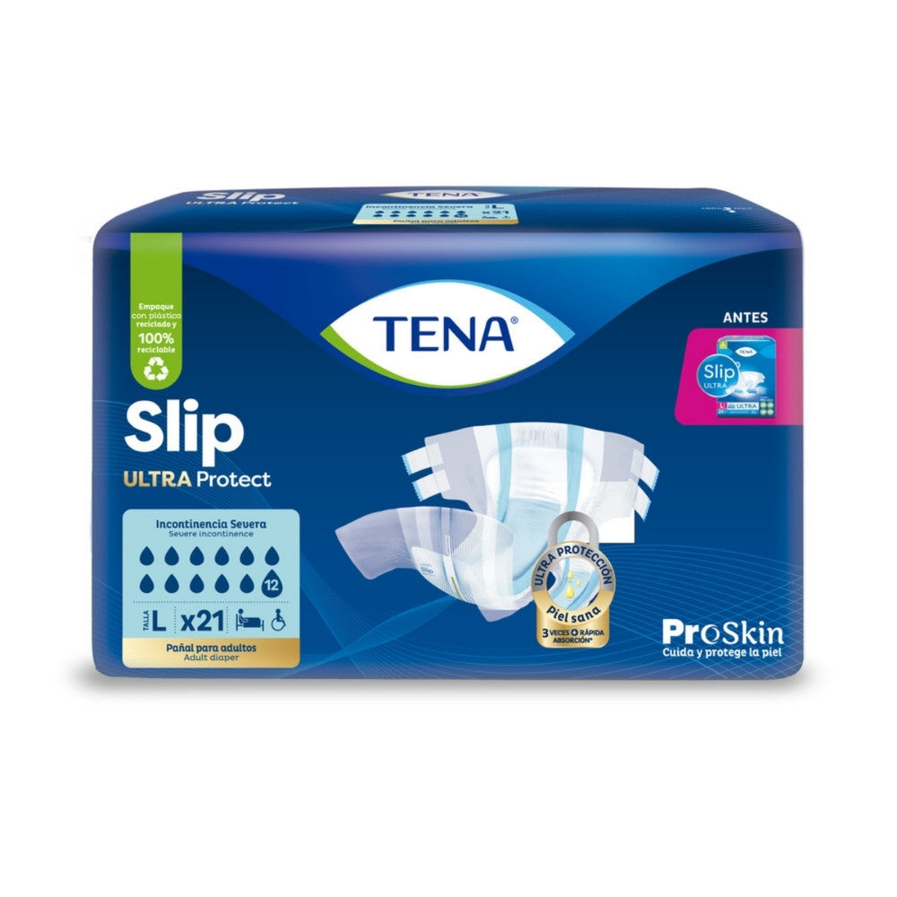 PAÑAL TENA SLIP ULTRA PROTECT TALLA L BOLSA X 21 UNDS