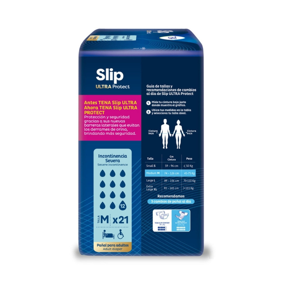 PAÑAL TENA SLIP ULTRA PROTECT TALLA M BOLSA X 21 UNDS