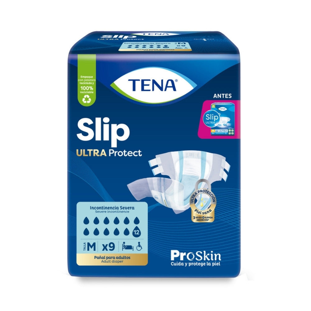 PAÑAL TENA SLIP ULTRA PROTECT TALLA M BOLSA X 9 UNDS