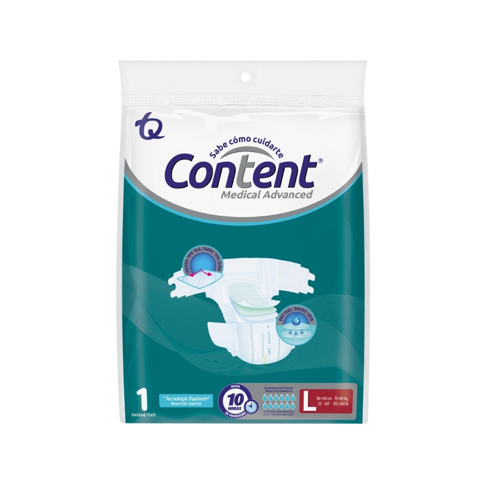 PAÑALES CONTENT MEDICAL ADVANCED L FRACCION X 1 UND