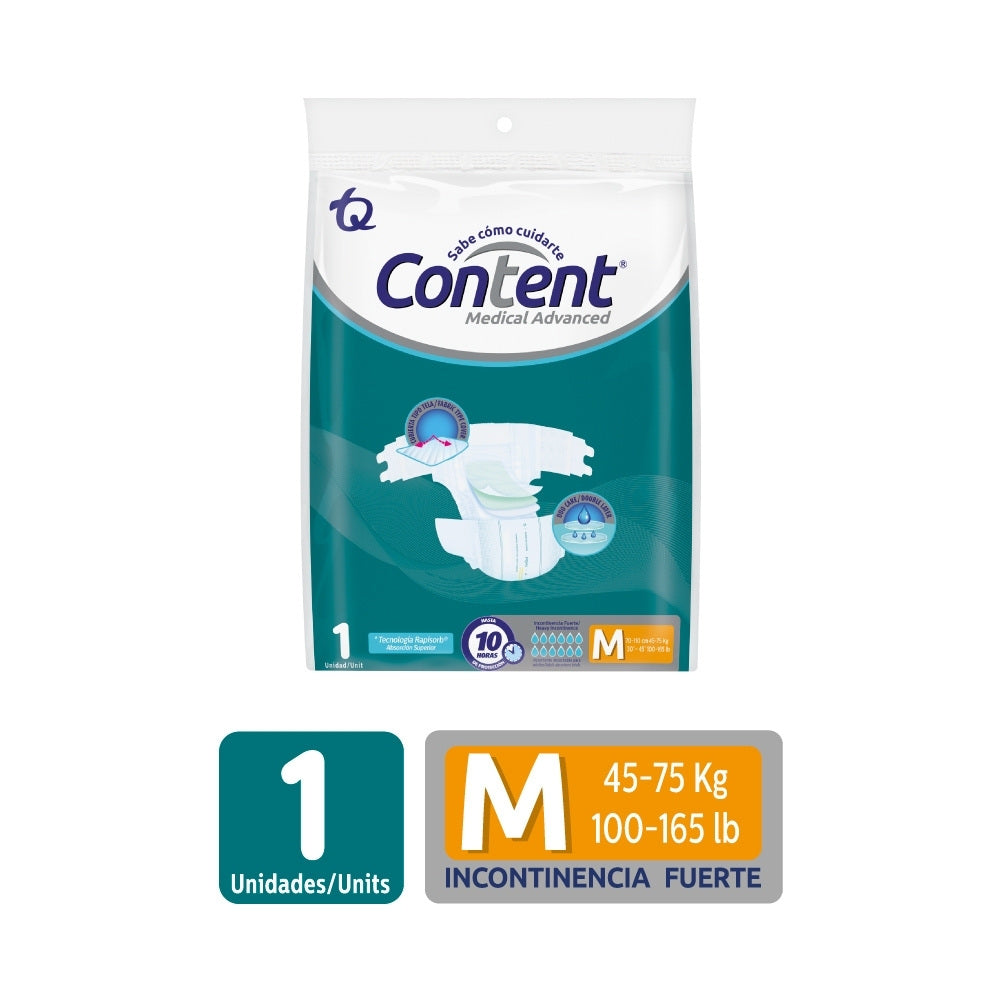 PAÑALES CONTENT MEDICAL ADVANCED M FRACCION X 1 UND