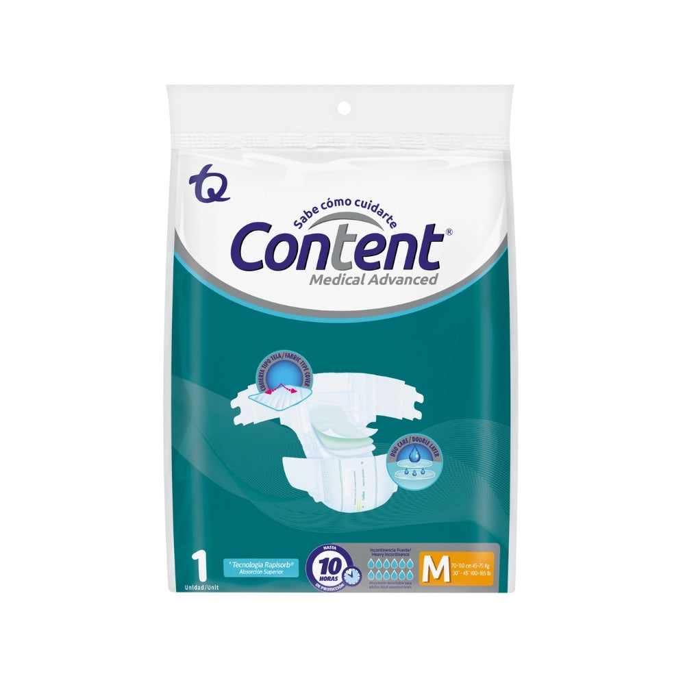 PAÑALES CONTENT MEDICAL ADVANCED M FRACCION X 1 UND