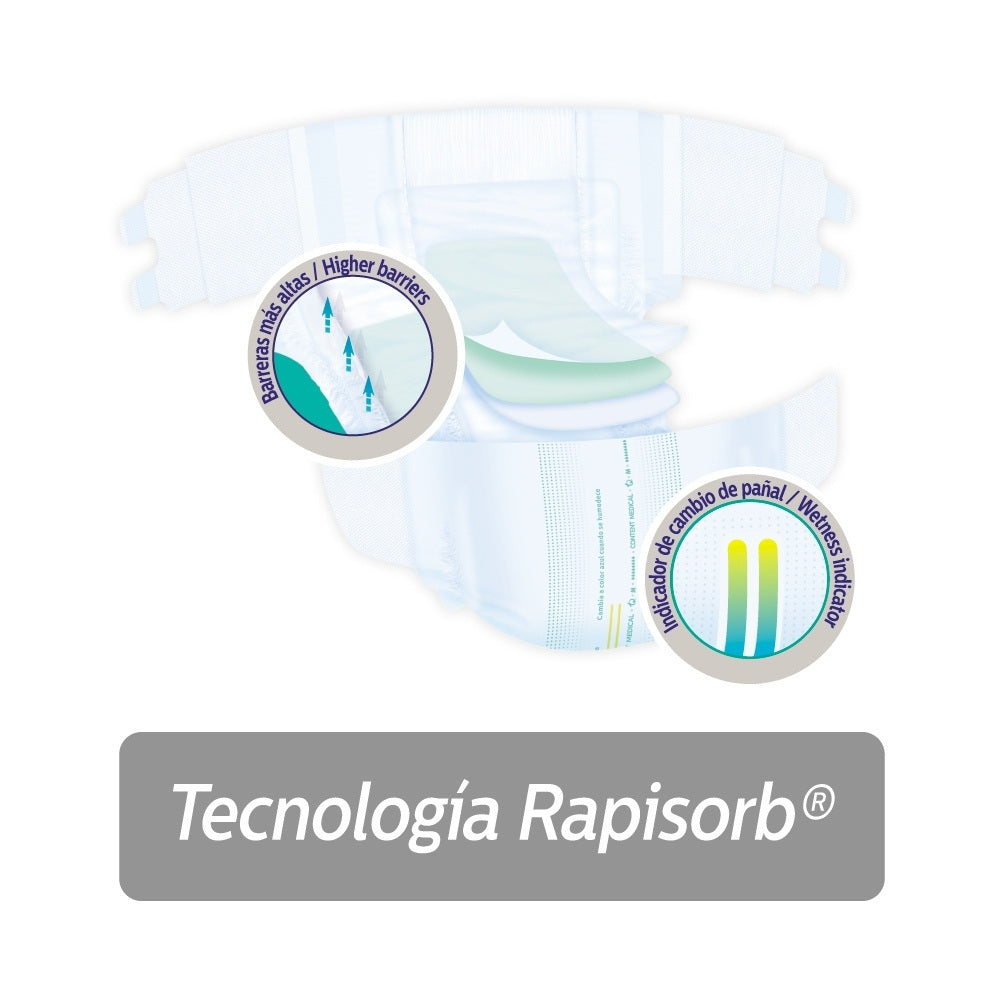 PAÑALES CONTENT MEDICAL M BOLSA X 9 UNDS