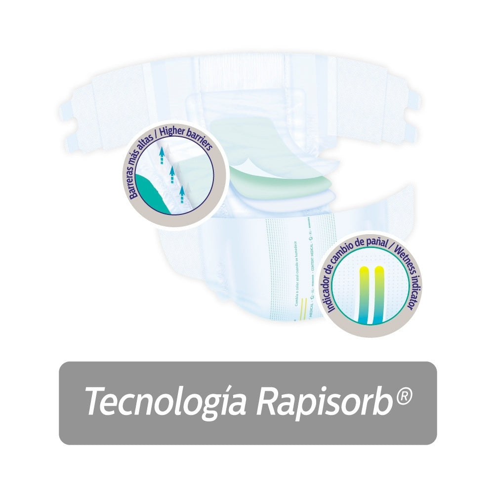 PAÑALES CONTENT MEDICAL XL BOLSA X 9 UNDS