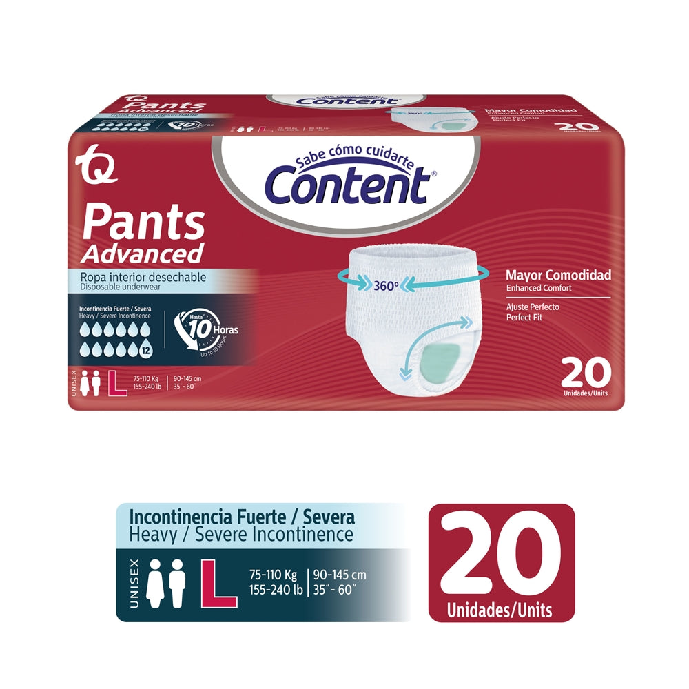 PAÑALES CONTENT PANTS ADVANCED L BOLSA X 20 UNDS