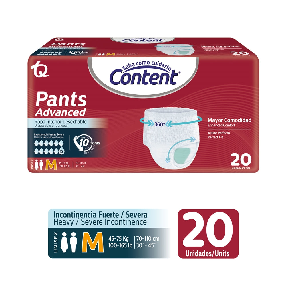 PAÑALES CONTENT PANTS ADVANCED M BOLSA X 20 UNDS