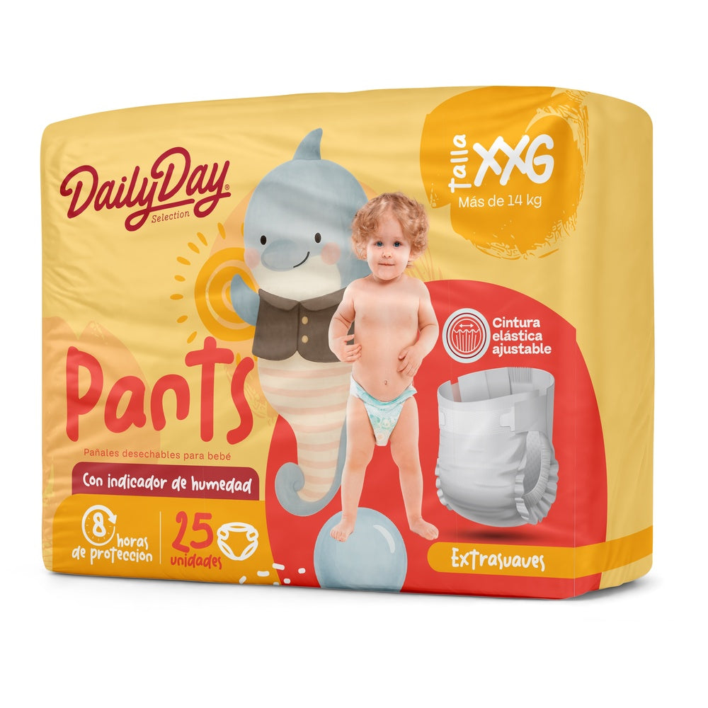 PAÑALES DAILYDAY PANTS TALLA XXG BOLSA X 25 UNDS