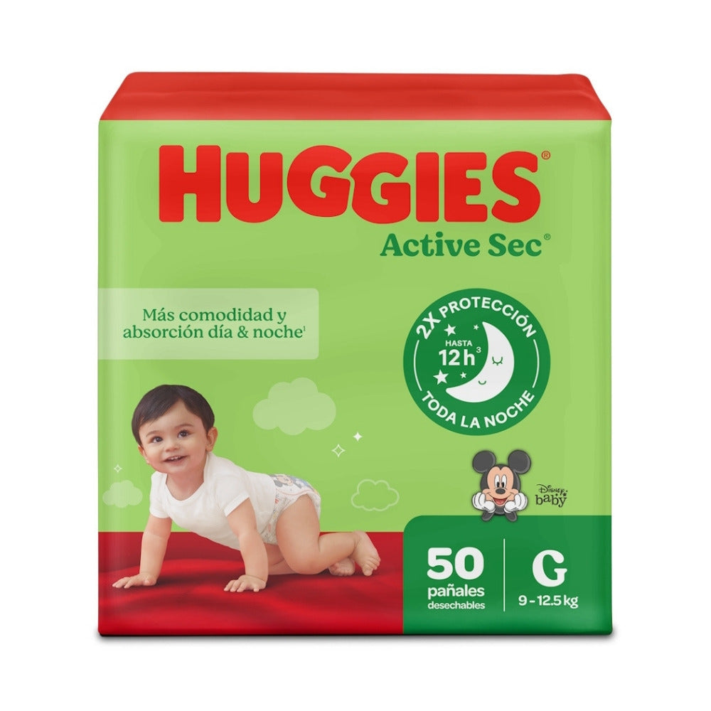 PAÑALES HUGGIES ACTIVE SEC ETAPA 3 BOLSA X 50 UNDS