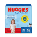 PAÑALES HUGGIES TRIPLE PROTECCIÓN XG BOLSA ETAPA 4 X 25 UNDS