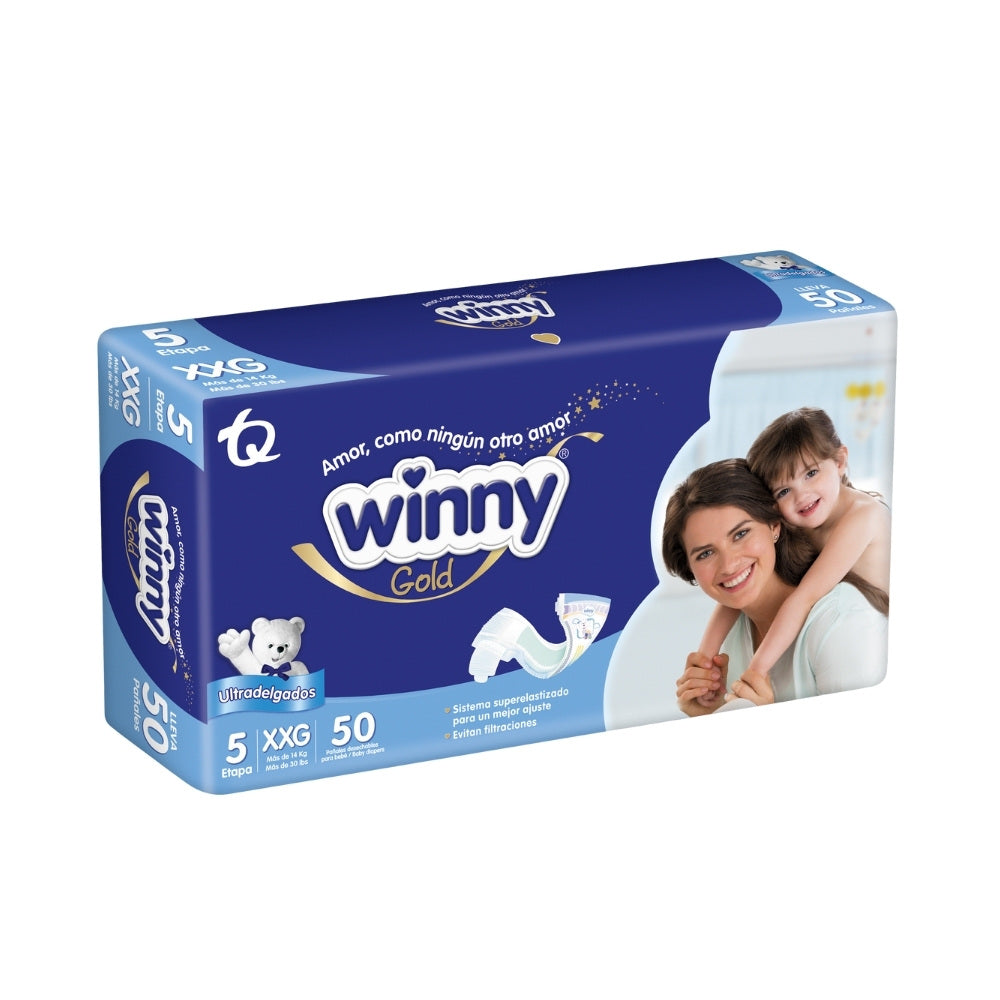PAÑALES WINNY GOLD ETAPA 5 BOLSA X 50 UNDS