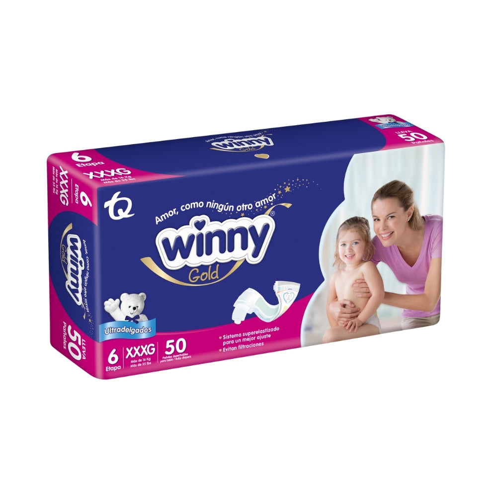 PAÑALES WINNY GOLD ETAPA 6 BOLSA X 50 UNDS