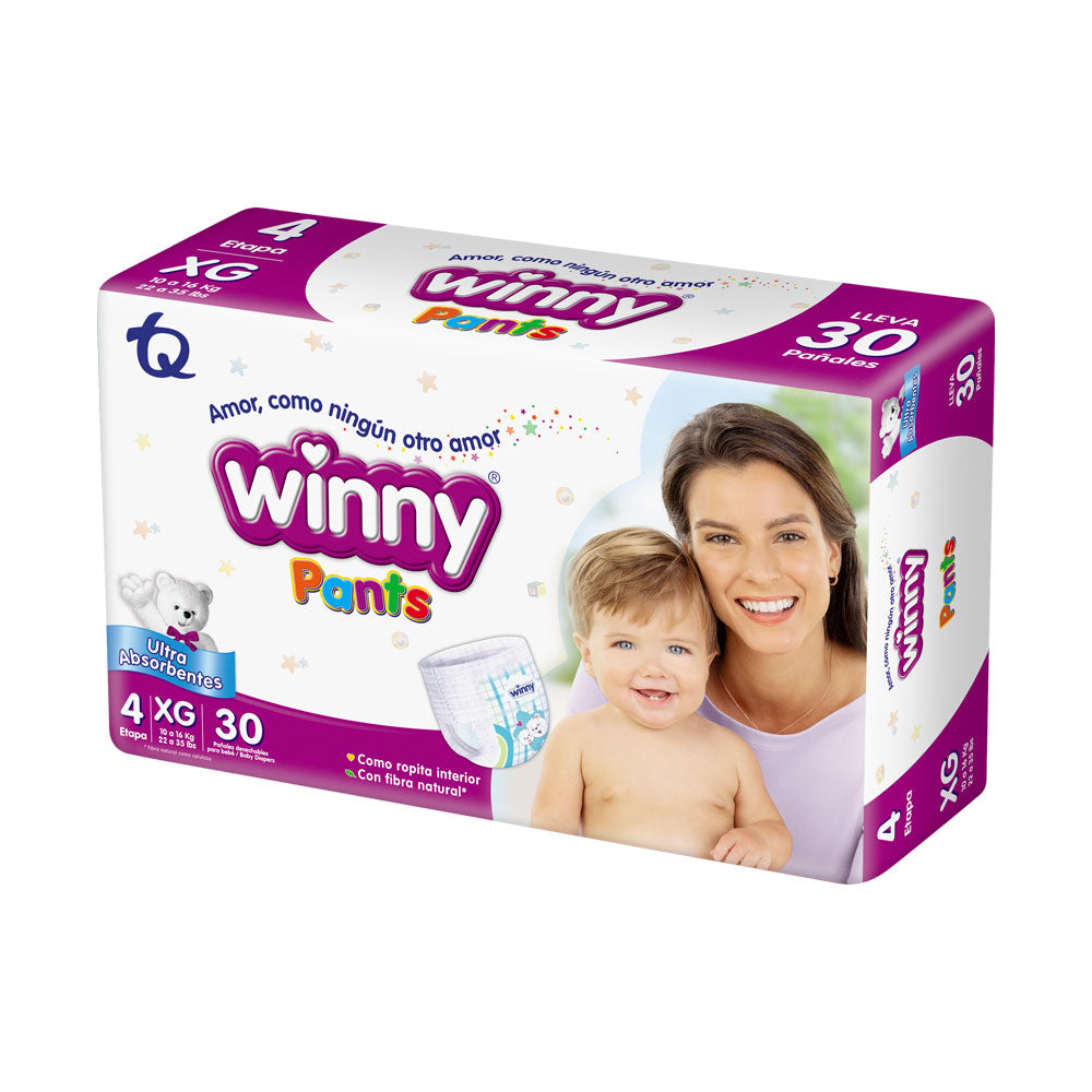 PAÑALES WINNY PANTS ETAPA 4 BOLSA X 30 UNDS