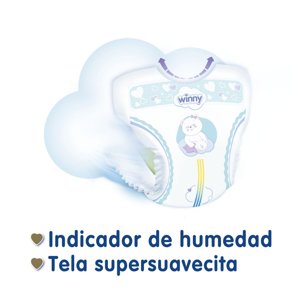 PAÑALES WINNY SENSITIVE ET 0 + TOALLITAS RN X20 BOLSA X 50 UNDS