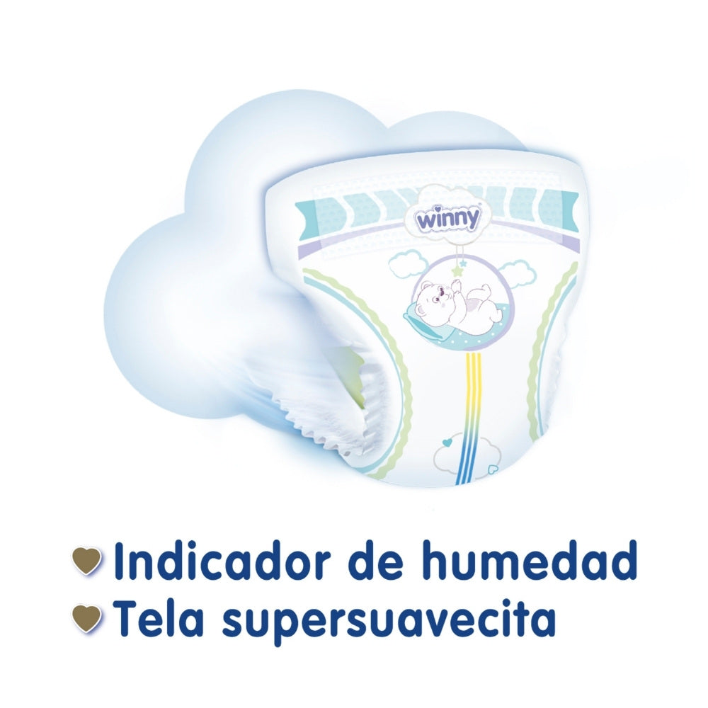 PAÑALES WINNY SENSITIVE ET 1 + TOALLITAS RN X20 BOLSA X 50 UNDS
