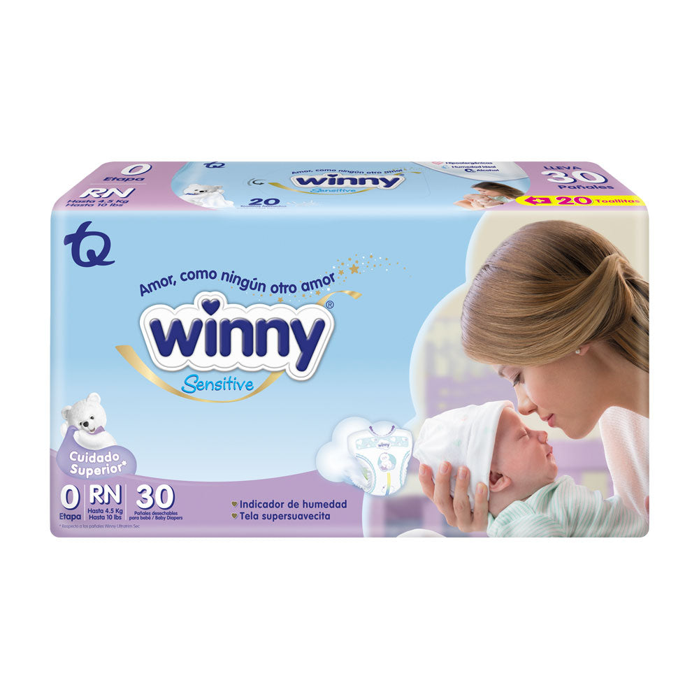 PAÑALES WINNY ULTRATRIM GOLD SENS.ET 0 BOLSA X 30 UNDS