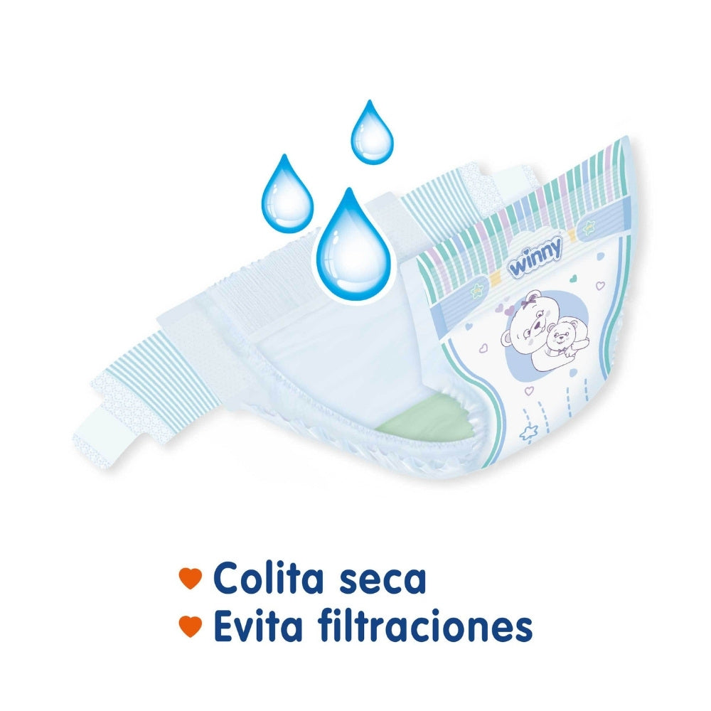 PAÑALES WINNY ULTRATRIM SEC ET 2 + TOALLITAS ALOE X10 BOLSA X 50 UNDS