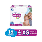 PAÑALES WINNY ULTRATRIM SEC ET 4 BOLSA X 16 UNDS