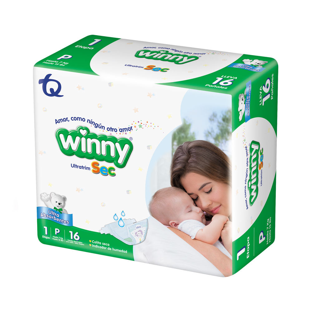 PAÑALES WINNY ULTRATRIM SEC ETAPA 1 BOLSA X 16 UNDS