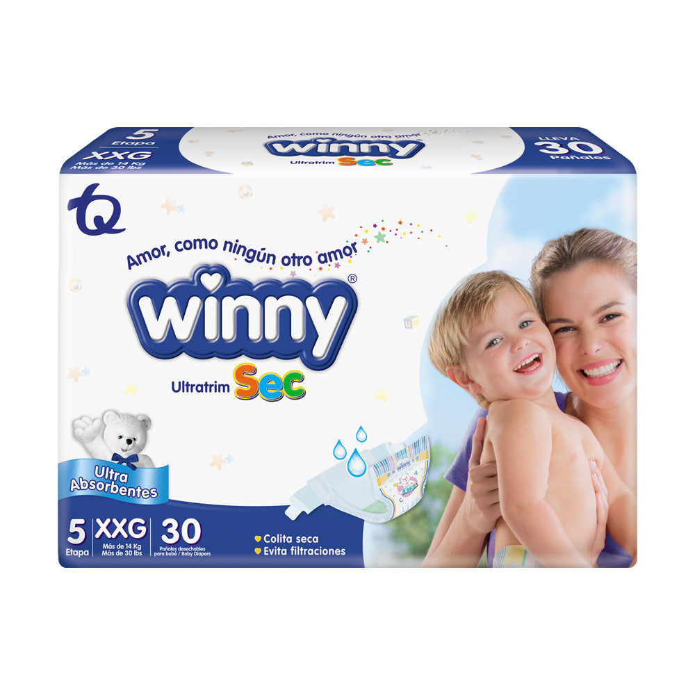 PAÑALES WINNY ULTRATRIM SEC ETAPA 5 BOLSA X 30 UNDS