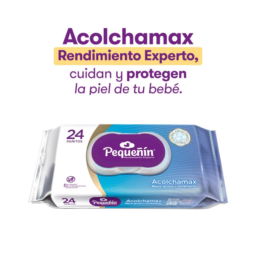 PAÑITOS HUMEDOS PEQUEÑIN ACOLCHAMAX BOLSA X 24 UNDS