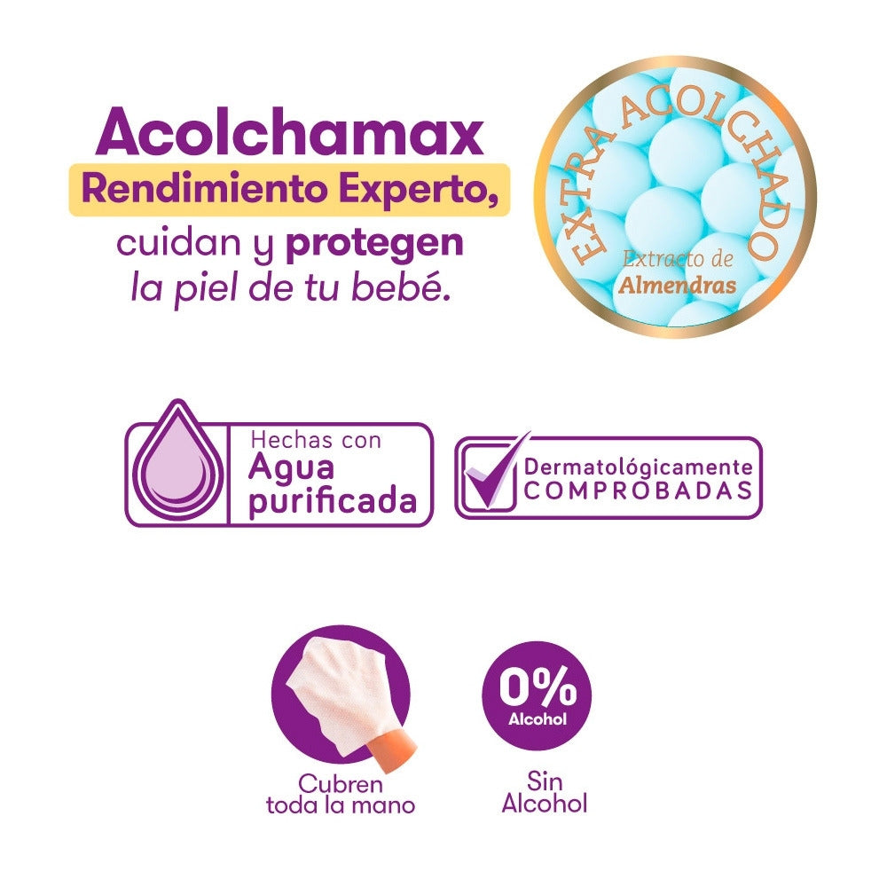 PAÑITOS HUMEDOS PEQUEÑIN ACOLCHAMAX BOLSA X 40 UNDS