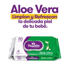 PAÑITOS HUMEDOS PEQUEÑIN ALOE VERA BOLSA X 70 UNDS