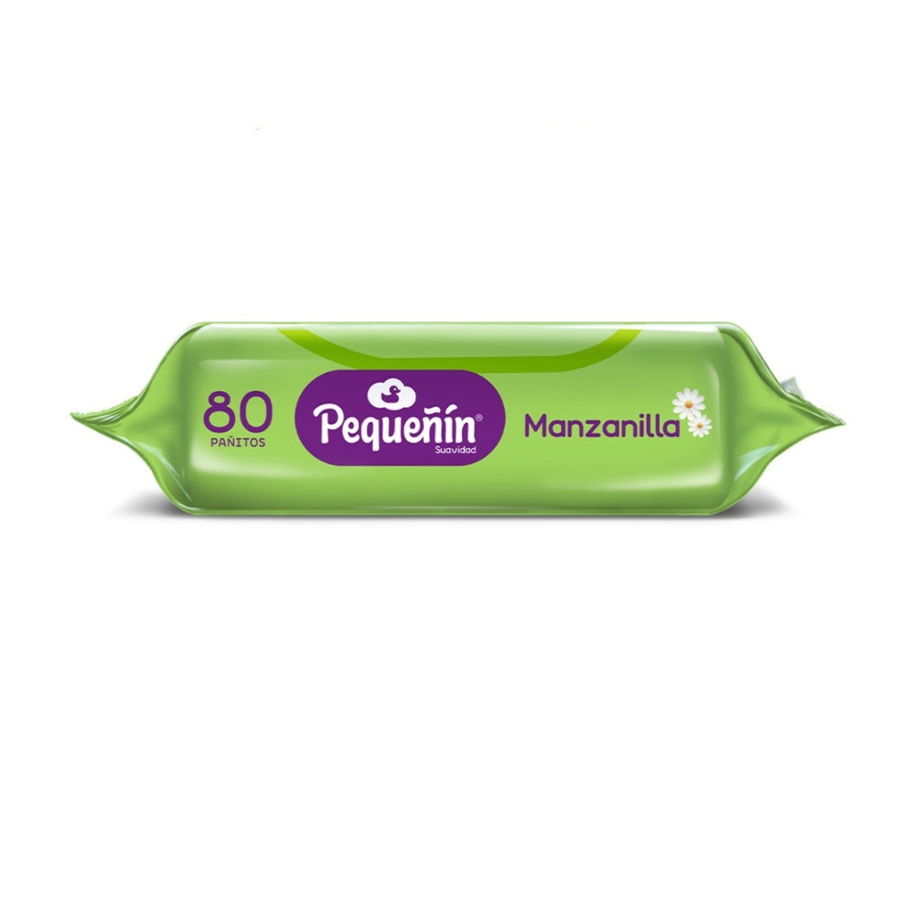 PAÑITOS HUMEDOS PEQUEÑIN MANZANILLA BOLSA X 80 UNDS
