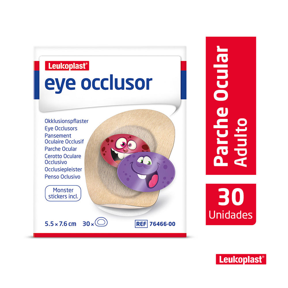 PARCHES OCULARES LEUKOPLAST ADULTO 5.5 X 7.6 CM CAJA X 30 UNDS