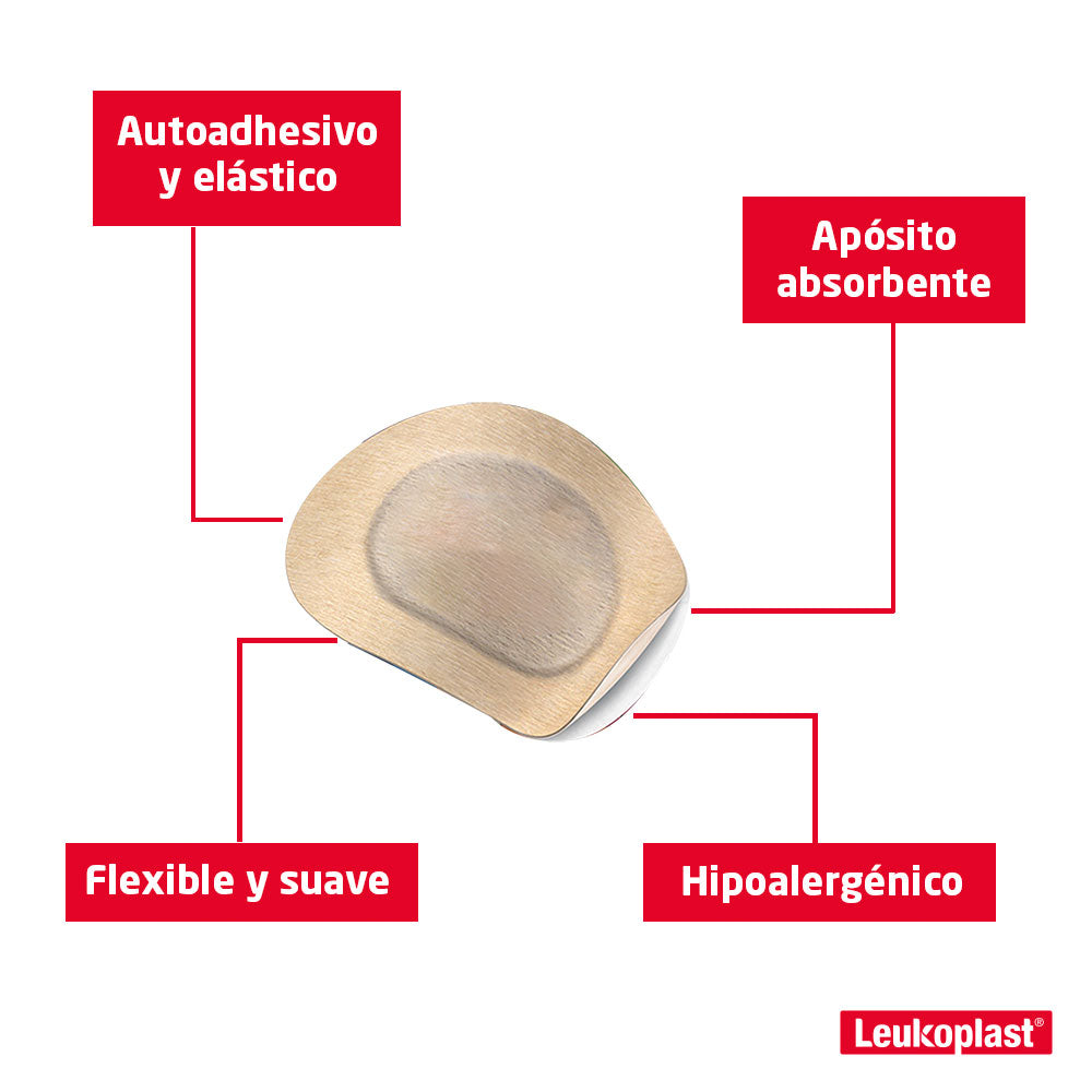 PARCHES OCULARES LEUKOPLAST ADULTO 5.5 X 7.6 CM CAJA X 30 UNDS