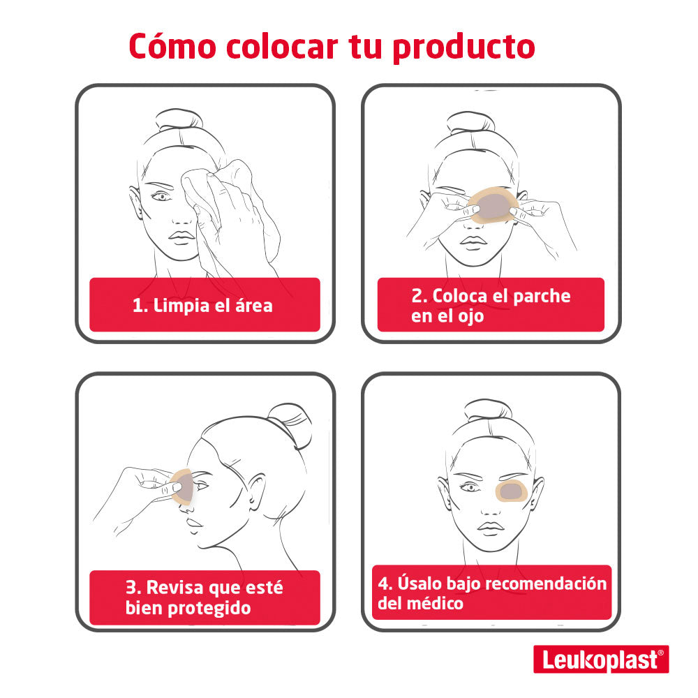 PARCHES OCULARES LEUKOPLAST ADULTO 5.5 X 7.6 CM CAJA X 30 UNDS