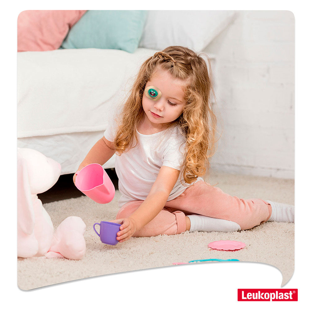 PARCHES OCULARES LEUKOPLAST JUNIOR 4.7 X 6.7 CM CAJA X 30 UNDS
