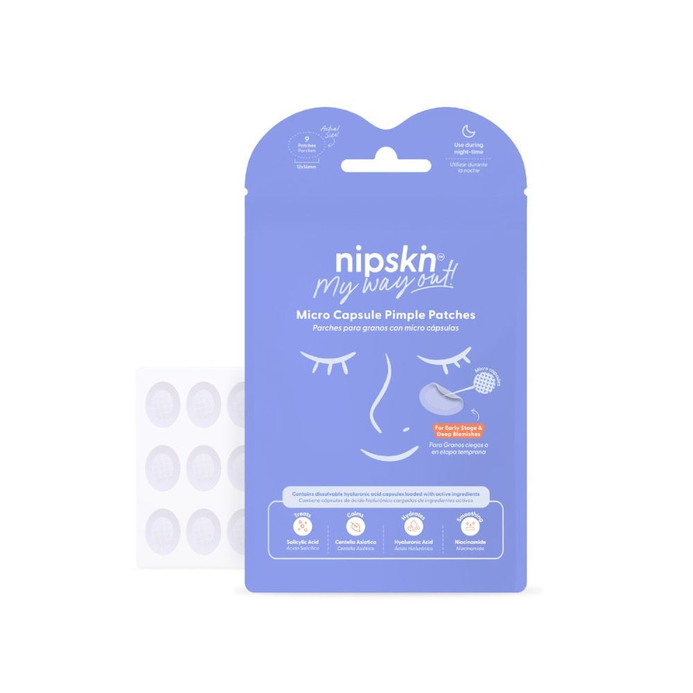 PARCHES PARA GRANOS NIPSKIN CON MICRO CAPSULAS BOLSA X 9 UNDS