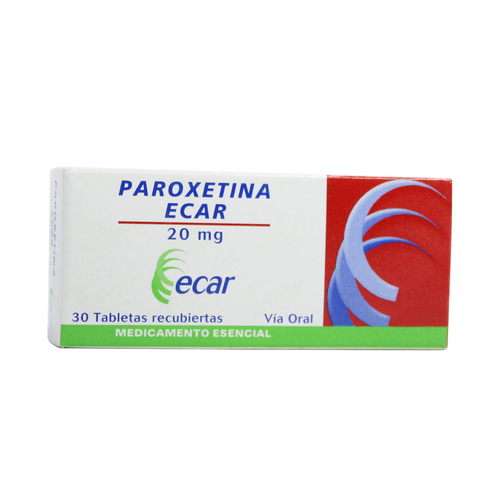 PAROXETINA ECAR TABLETAS 20 MG CAJA X 30 UNDS