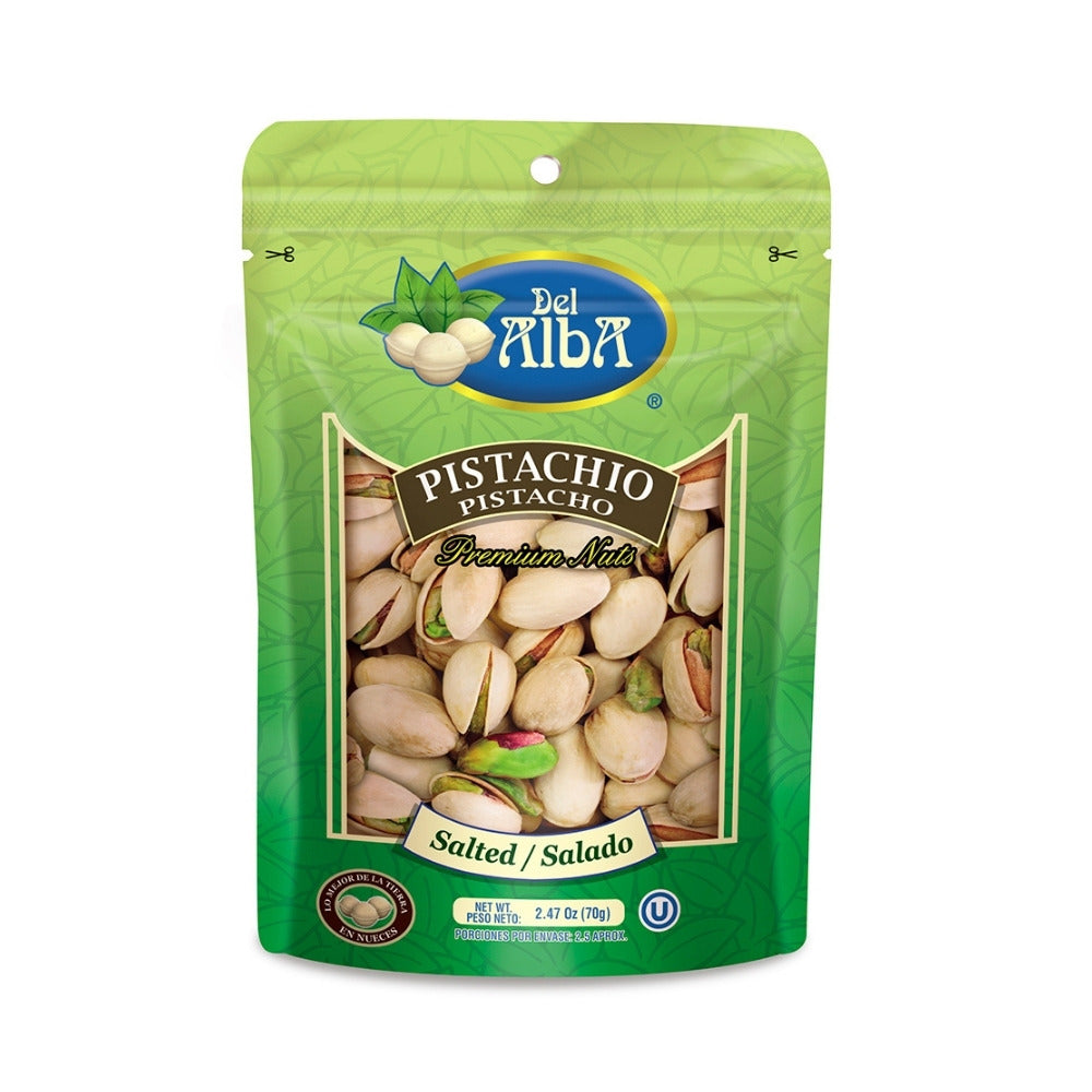 PASABOCAS DEL ALBA PISTACHO PREMIUM NUTS SALADO PAQUETE 70 G