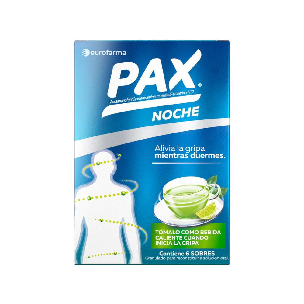 PAX NOCHE SOBRES LIMON CAJA X 6 UNDS