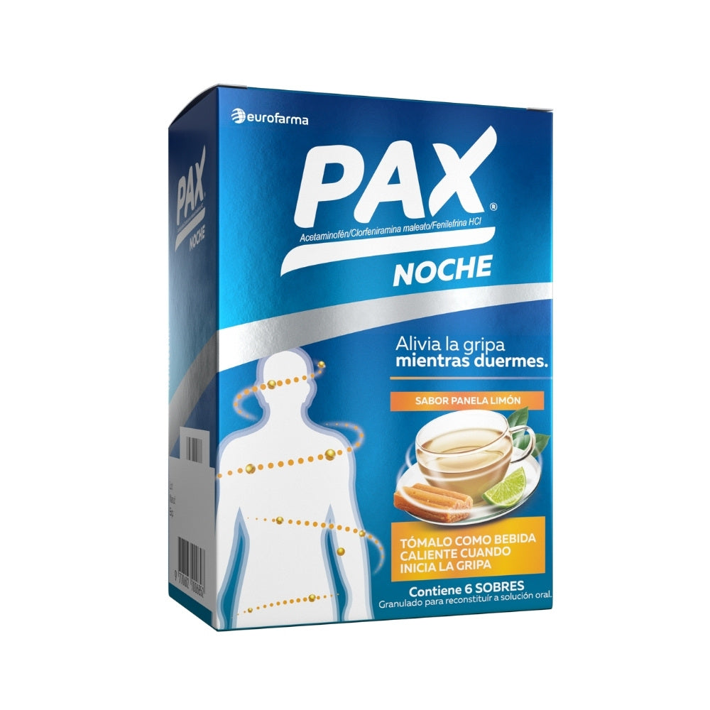 PAX NOCHE SOBRES PANELA-LIMON CAJA X 6 UNDS